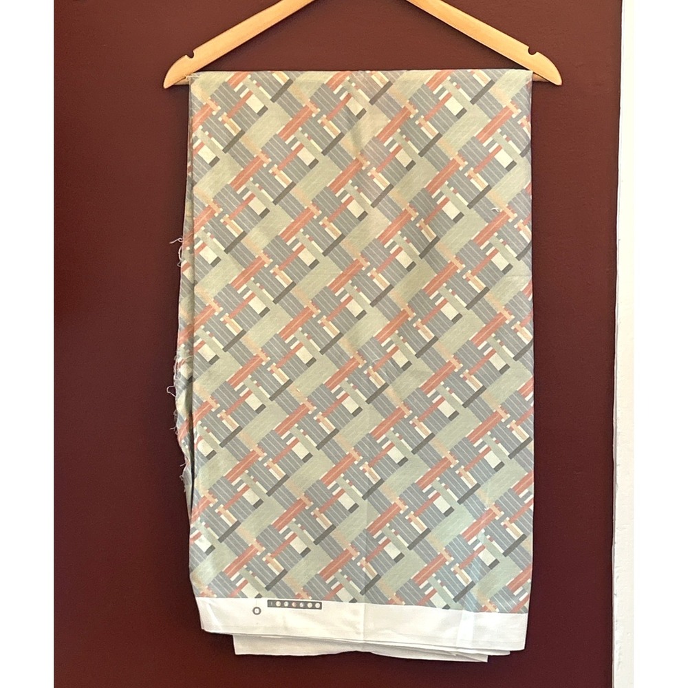 1983 P. Kaufmann Fabric Morning Light Screen Print Postmod  Geometric 80s Decor